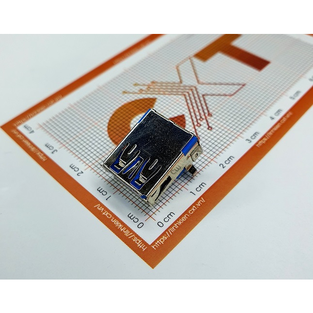 Cổng USB 3.0 cái type A 9P Chân cong - bằng đồng