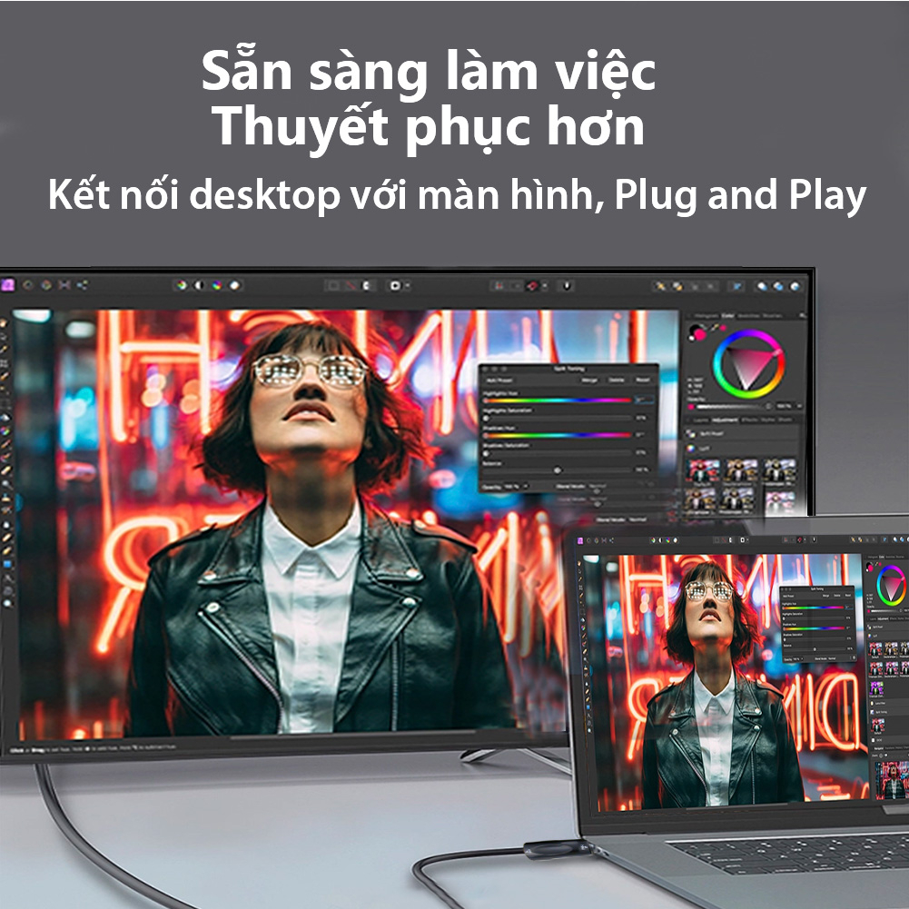 AISURIX HDMI to VGA HDMI Sang VGA 1080P Cho PC TV Xbox Máy Chiếu