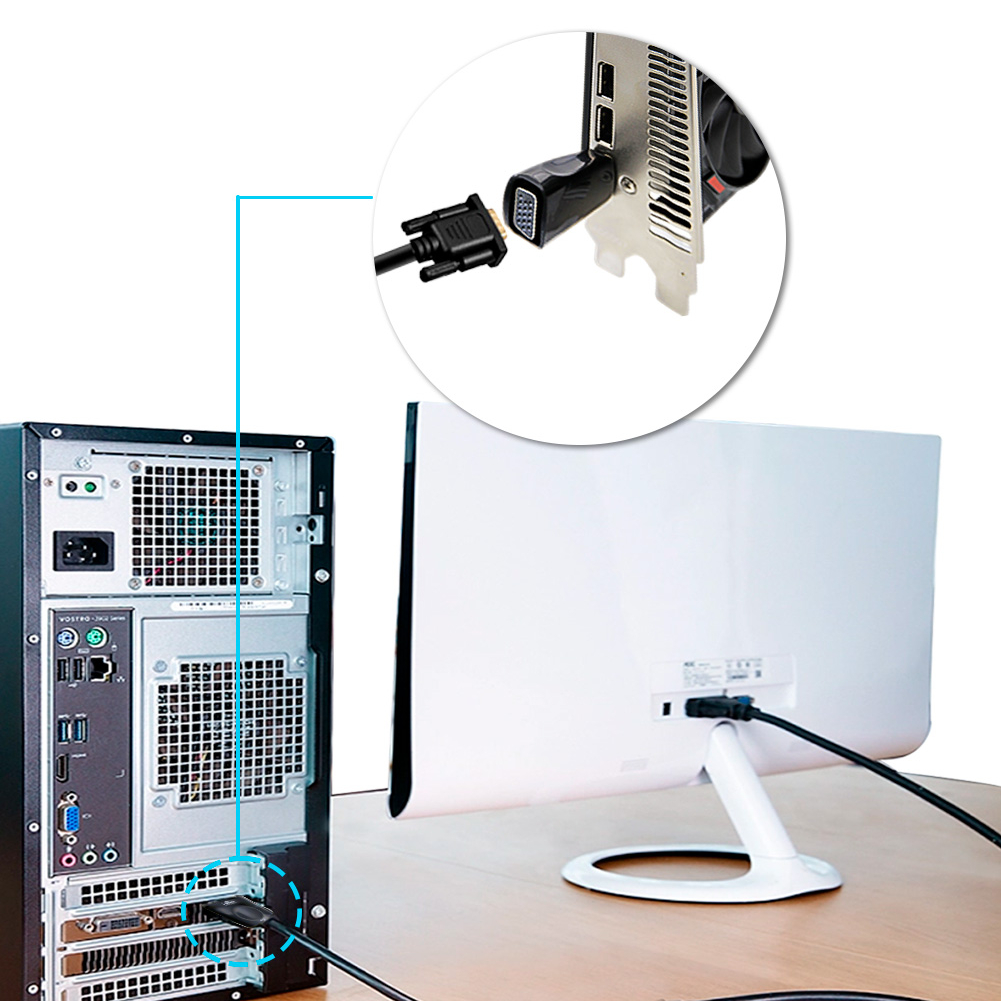 AISURIX HDMI to VGA HDMI Sang VGA 1080P Cho PC TV Xbox Máy Chiếu