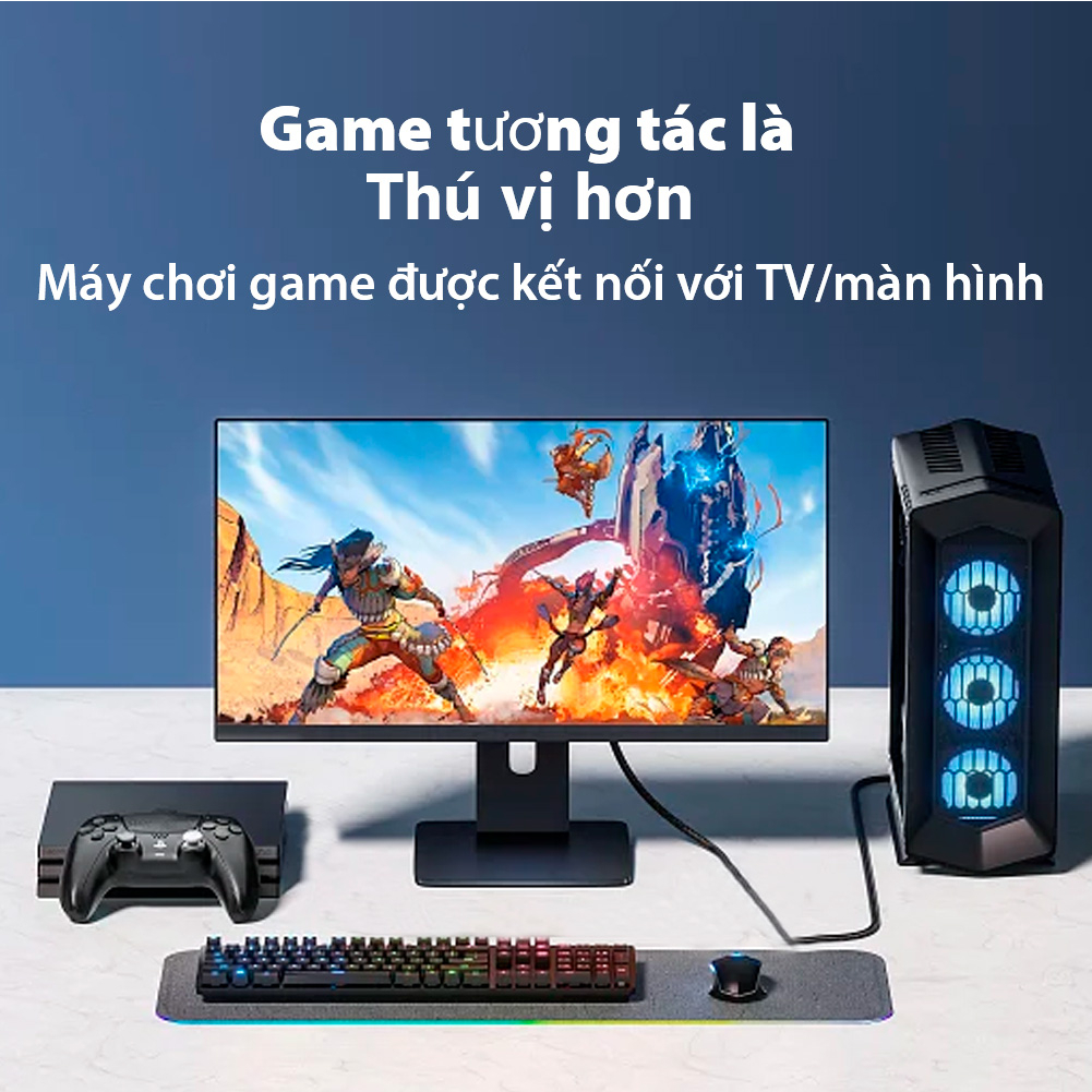 AISURIX HDMI to VGA HDMI Sang VGA 1080P Cho PC TV Xbox Máy Chiếu