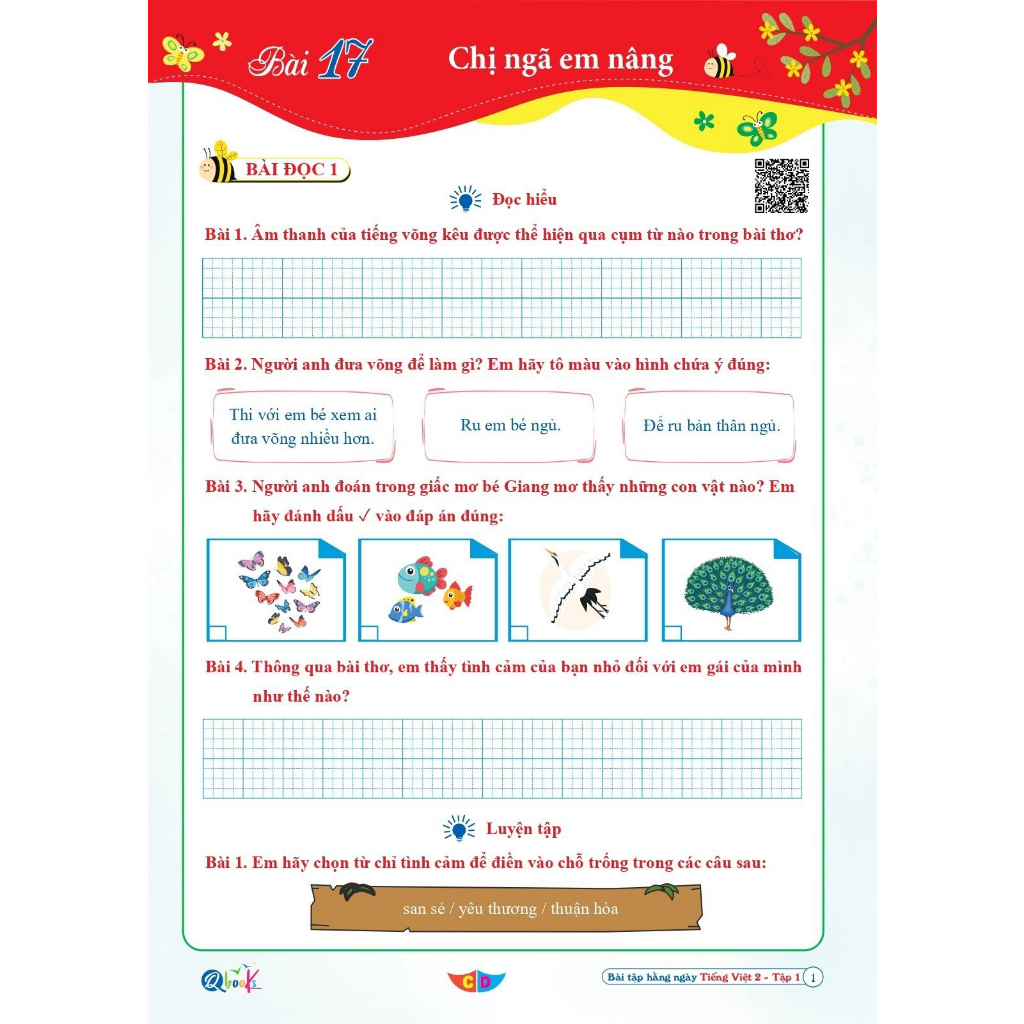 Sách – Bài tập hằng ngày TIẾNG VIỆT  Lớp 2 - Kì 1 – Cánh diều