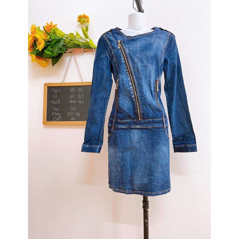 Đầm Jeans ( Denim) Phong Cách Bụi, 2hand