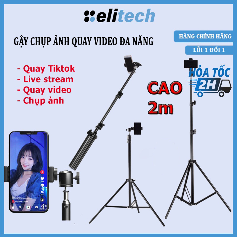 Chân Đèn Studio Đèn Flash Cho Chụp Ảnh Quay Phim Livestream. Tặng kèm kẹp điện thoại