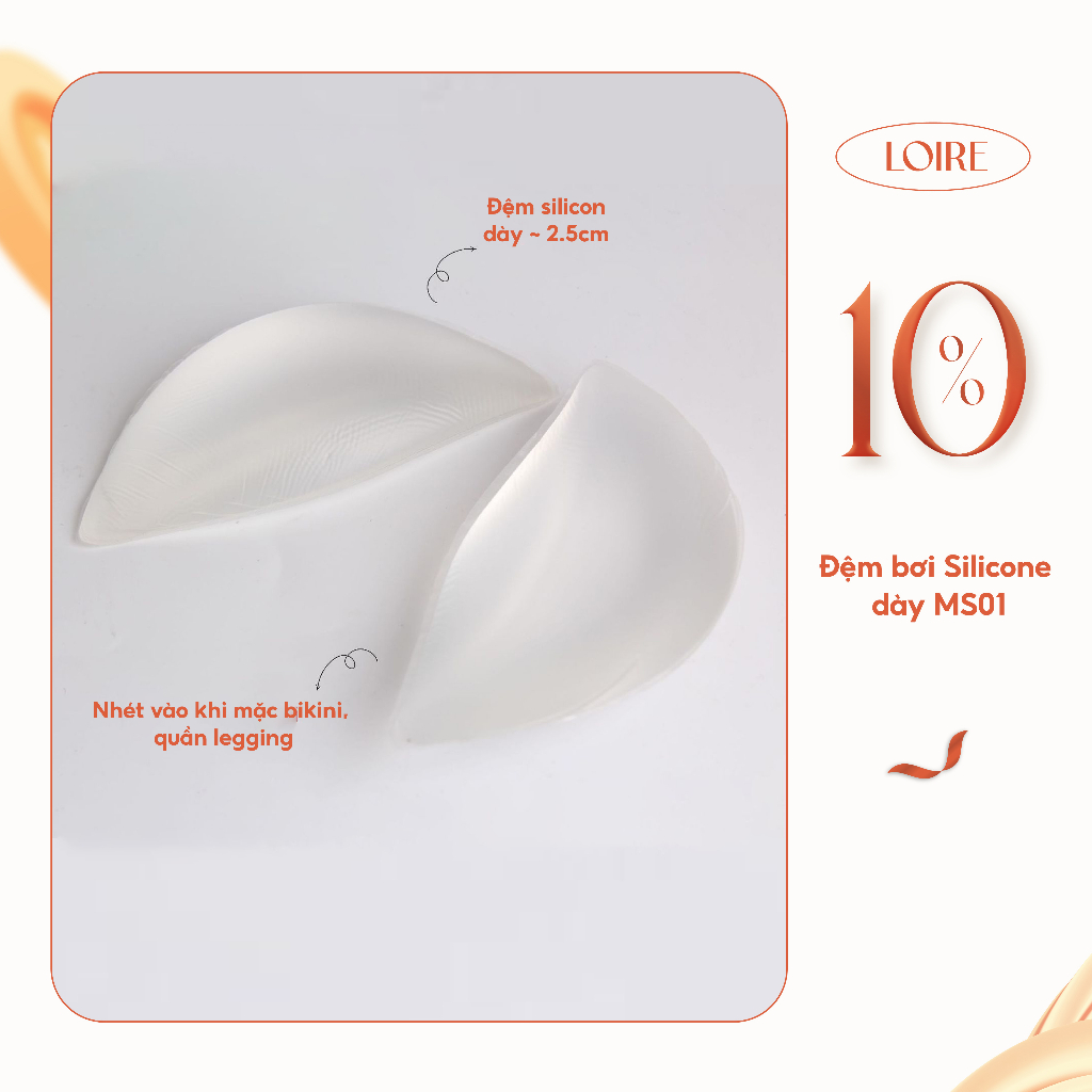 Đệm bơi silicon dày 2,5cm Loirechic MS01