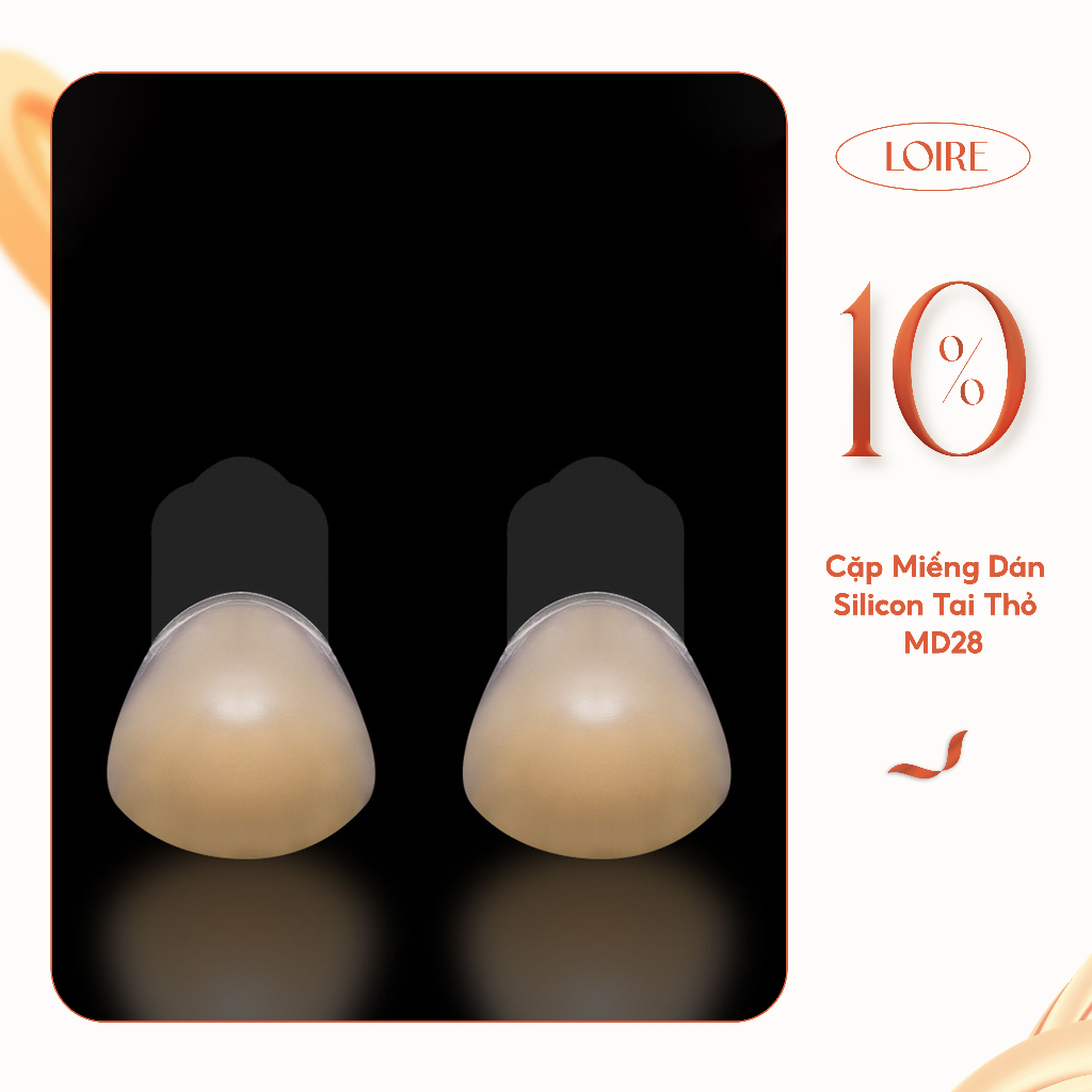 Cặp Miếng Dán Silicon Tai Thỏ Loirechic MD28