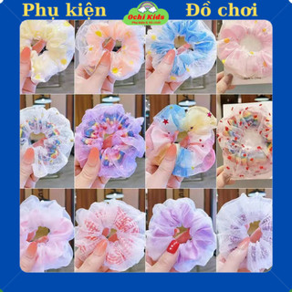 Dây buộc tóc vải nhiều màu phong cách HÀN QUỐC, cột tóc Scrunchies xinh siêu hot
