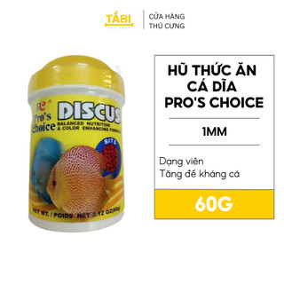 Hũ Thức Ăn Cá Dĩa Pro's Choice 60g (Dạng Viên) - Thức Ăn Cá Đĩa Cao Cấp [PRO CHOICE VIÊN]