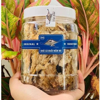 Khô cá đuối mắm me loại 1 mềm, thịt cá dày, thơm ngon – hũ 350g - ăn vặt chợ lớn