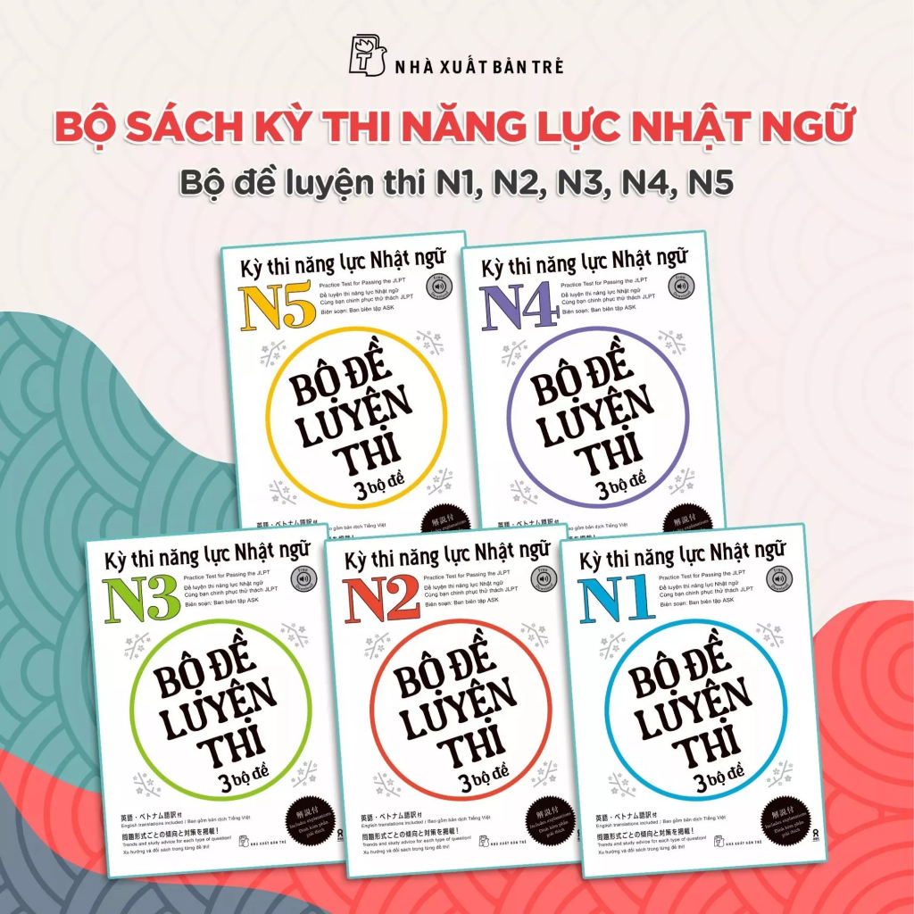 Sách - Luyện thi tiếng Nhật - Bộ đề thi thử N4 ( Trọn bộ 2 cuốn)