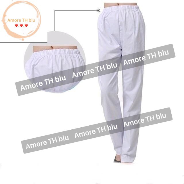 Áo Blue, Blouse trắng Dáng Ngắn Ngang Đùi - Nam Nữ Dài Tay, Cộc Tay Vải cotton Dành Cho Y Tá, Dược Sĩ, Điều Dưỡng