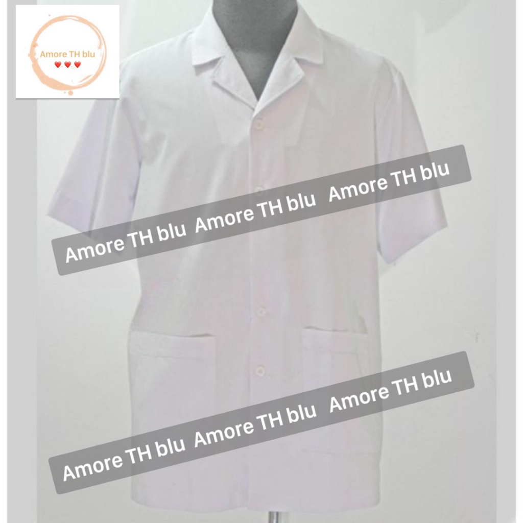 Áo Blue, Blouse trắng Dáng Ngắn Ngang Đùi - Nam Nữ Dài Tay, Cộc Tay Vải cotton Dành Cho Y Tá, Dược Sĩ, Điều Dưỡng