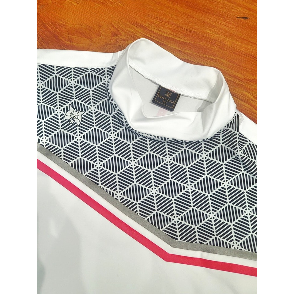 Áo phông nam LYNX vải golf cổ 3 phân