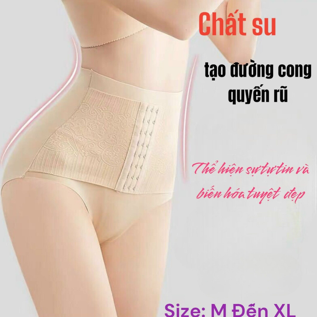 Quần gen nịt bụng mặc váy siết eo cao cấp, nâng mông có móc cài trước định hình giúp eo thon gọn MS801 - SALINA STORE