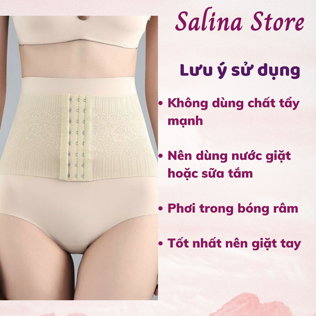 Quần gen nịt bụng mặc váy siết eo cao cấp, nâng mông có móc cài trước định hình giúp eo thon gọn MS801 - SALINA STORE