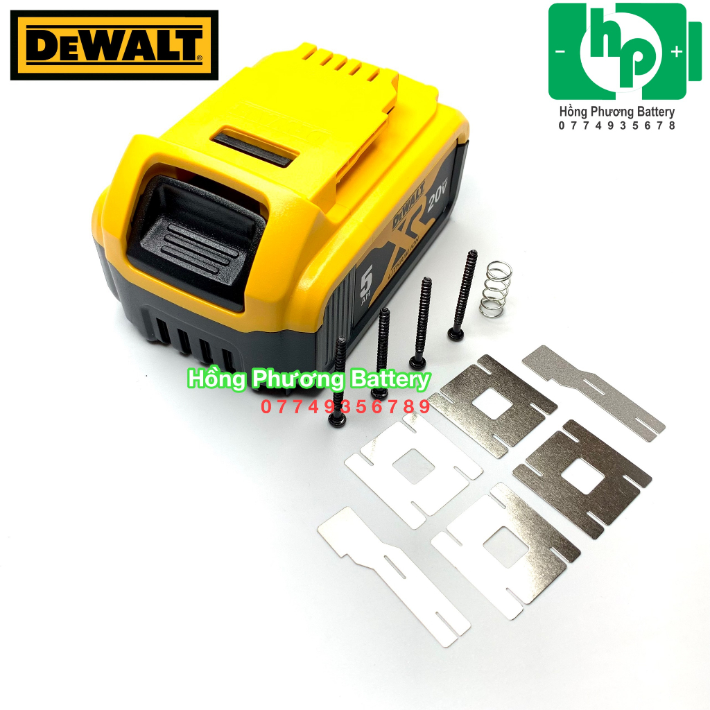 Vỏ pin Dewalt 20V-5Ah 5S2P ko kèm mạch