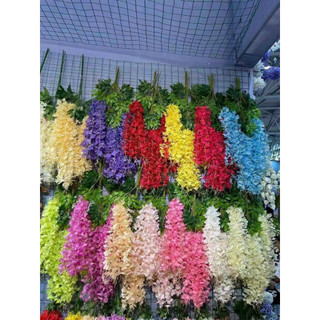 Hoa giả decor hoa tử đằng giả dài 1m nhiều màu sắc trang trí decor bền đẹp