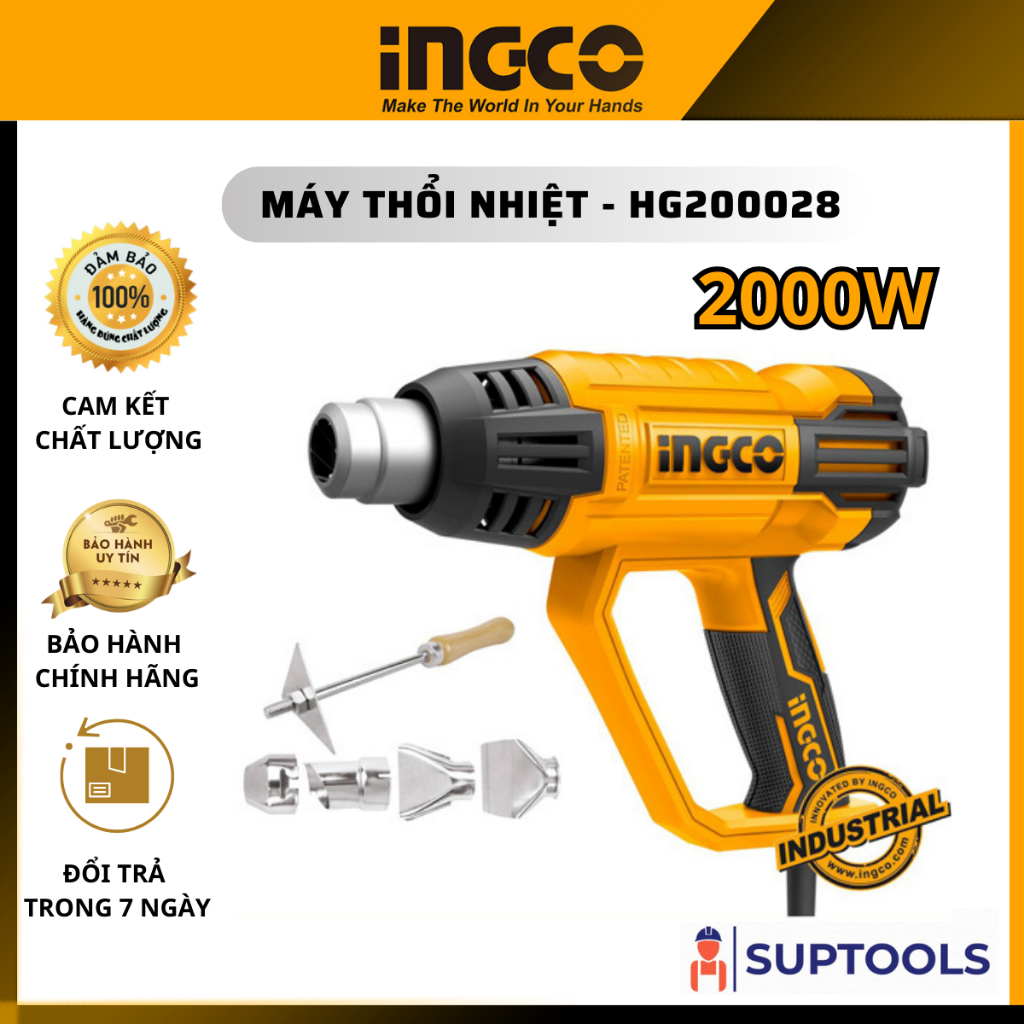 INGCO Máy thổi nhiệt 2000W HG200028 (Chính Hãng 100%)