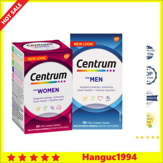 Viên Uống Vitamin Tổng Hợp Cho Nam /Nữ Centrum For Women/ Centrum For Men