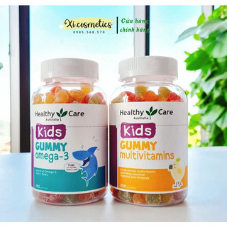 Kẹo dẻo bổ sung Omega3 Kid Gummy Omega3 hãng Healthy Care Úc chai 250 viên