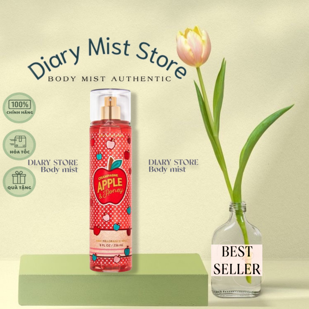 𝐃𝐢𝐚𝐫𝐲𝐦𝐢𝐬𝐭.𝐬𝐭𝐨𝐫𝐞 Xịt thơm toàn thân Bath & Body Works Champagne Apple Honey