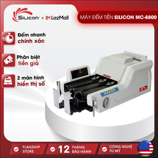 Máy đếm tiền SILICON MC-8800 phát hiện tiền siêu giả nhập khẩu cn mỹ new 2023ab