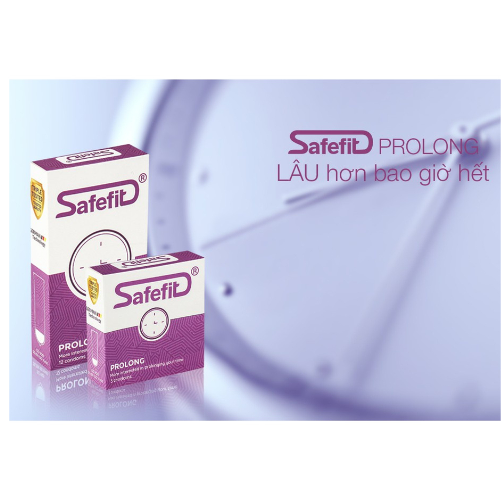Bao Cao Su BCS Safefit Prolong 0.05 x 50.5 mm kéo dài cuộc yêu