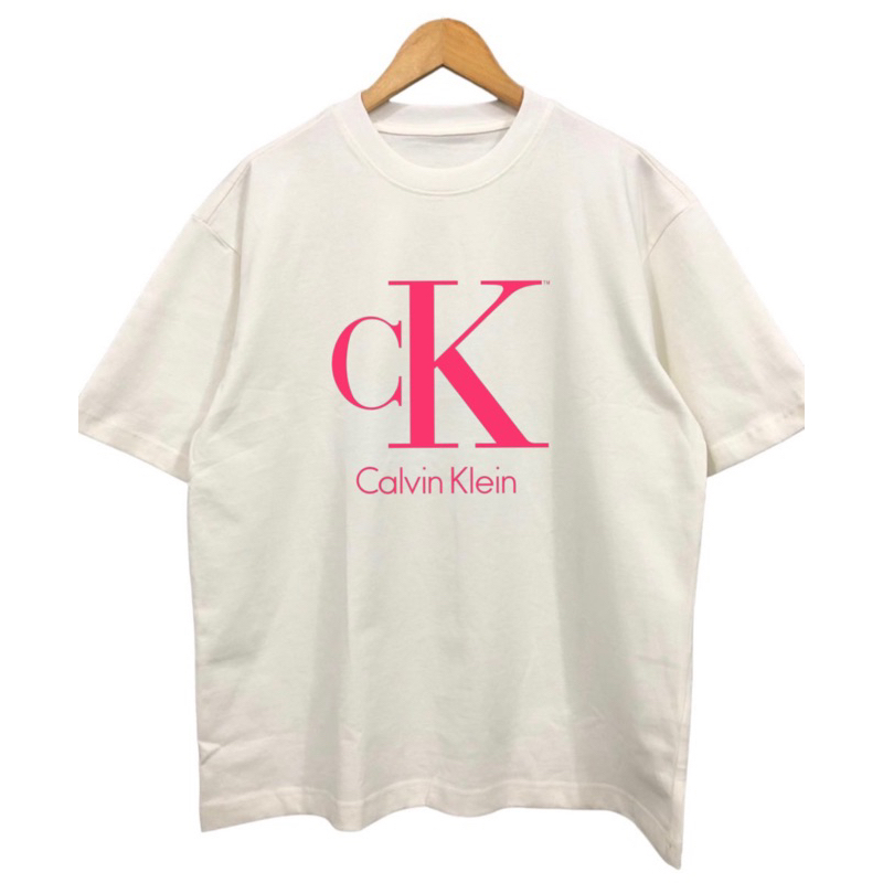 Áo thun CK Calvin Klein logo dễ thương cá tính, áo phông nam nữ Form rộng