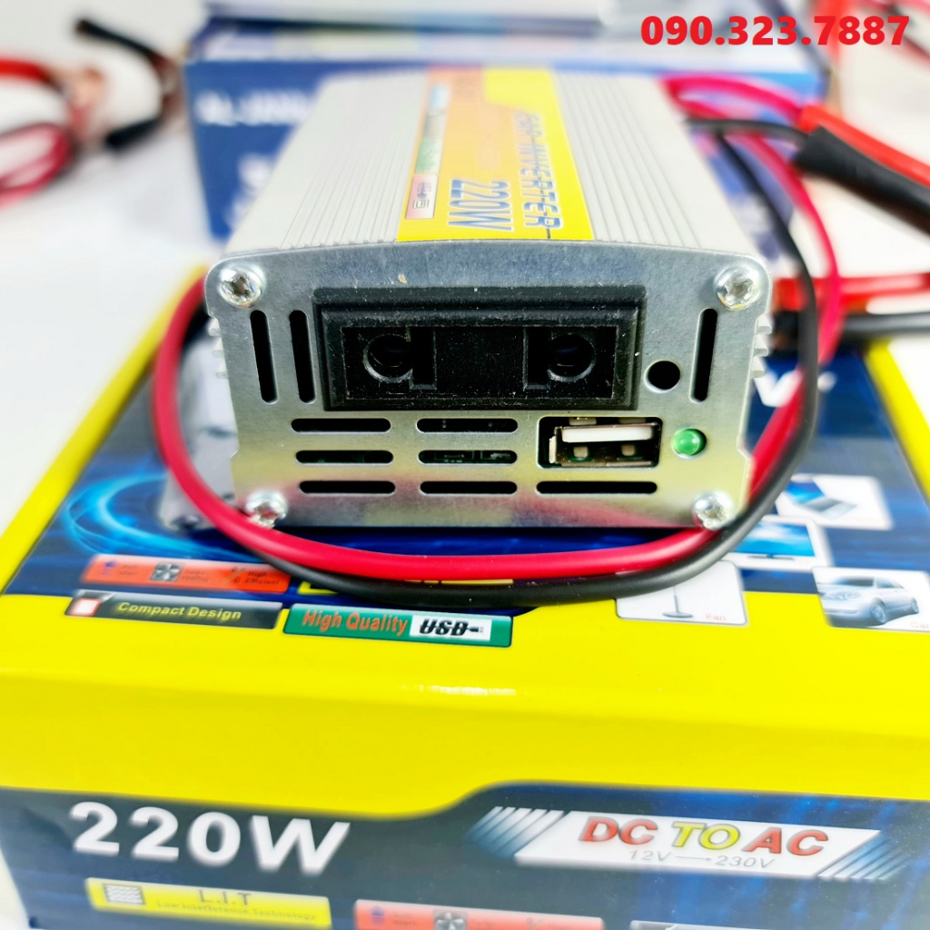 Bộ kích điện 12V DC sang 220V AC 220W, 500w, 1000w chuẩn  Sóng Sin Inverter.
