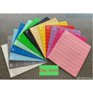 xốp dán tường 4mm khổ 70-77cm giả gạch đủ màu keo dán loại 1