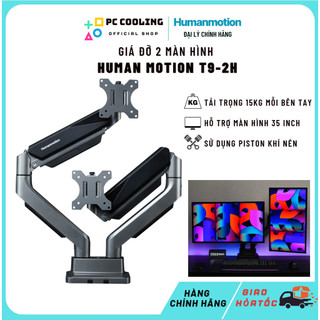 Giá đỡ 2 màn hình human motion t9-2b pro