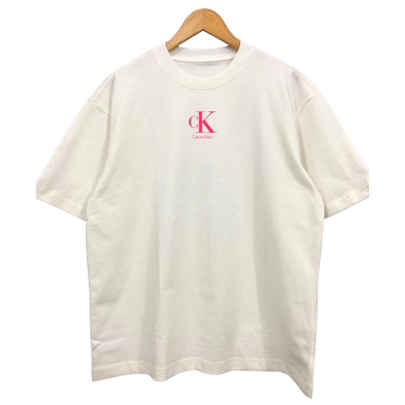 Áo thun CK Calvin Klein logo dễ thương cá tính, áo phông nam nữ Form rộng