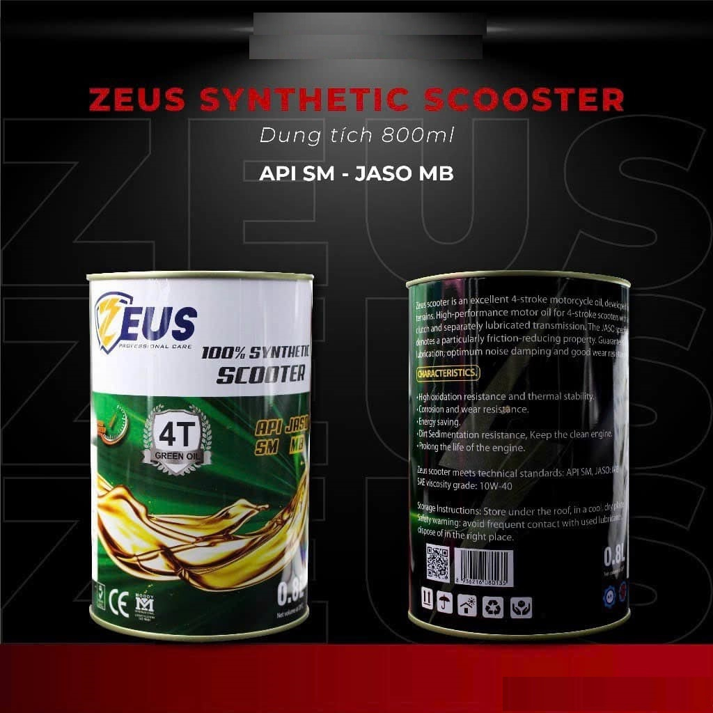 Nhớt xe ga cao cấp Zeus Scooter 4T-10W40