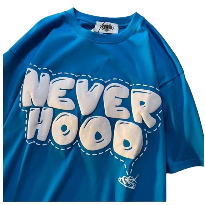 Áo thun in nổi NEVER HOOD