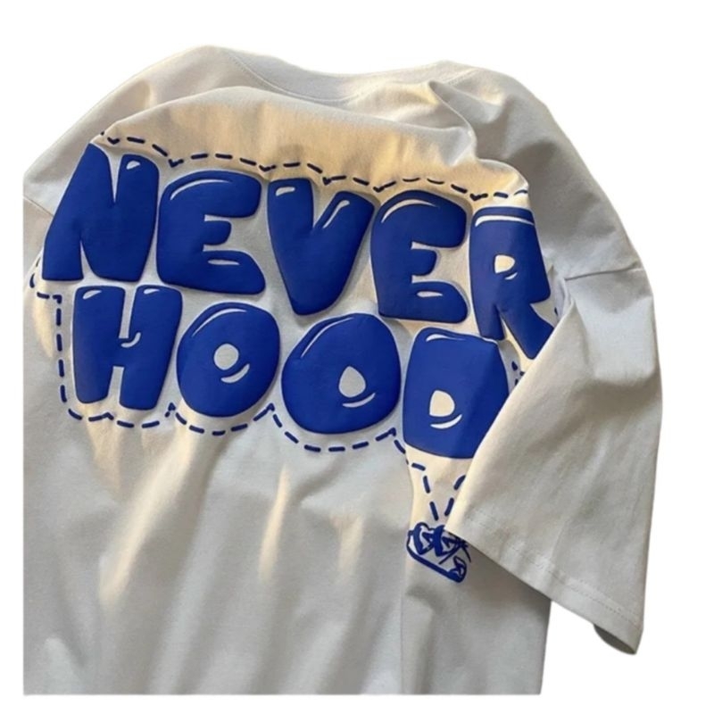 Áo thun in nổi NEVER HOOD