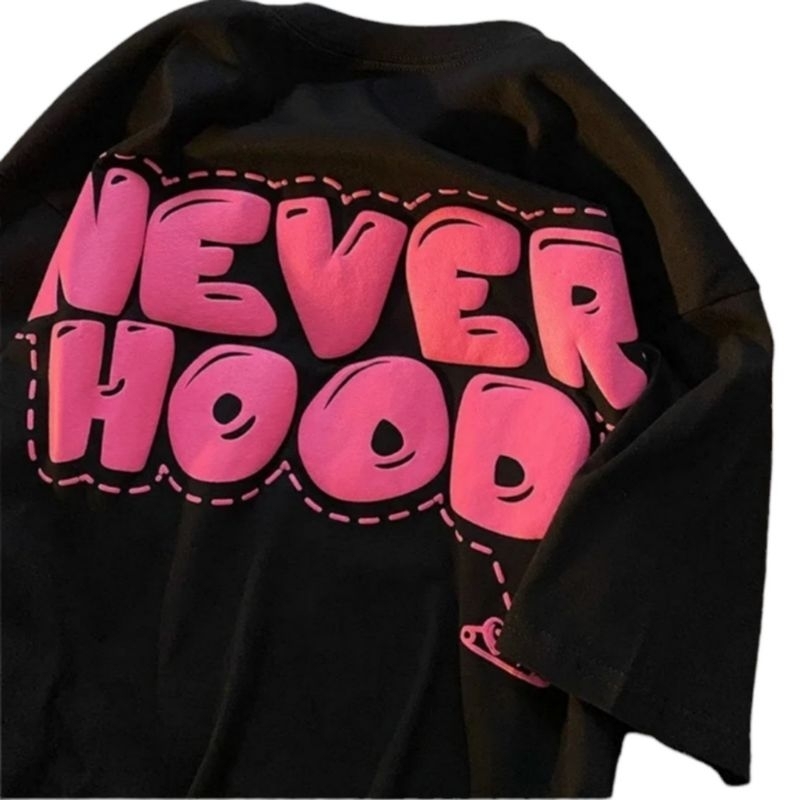 Áo thun in nổi NEVER HOOD