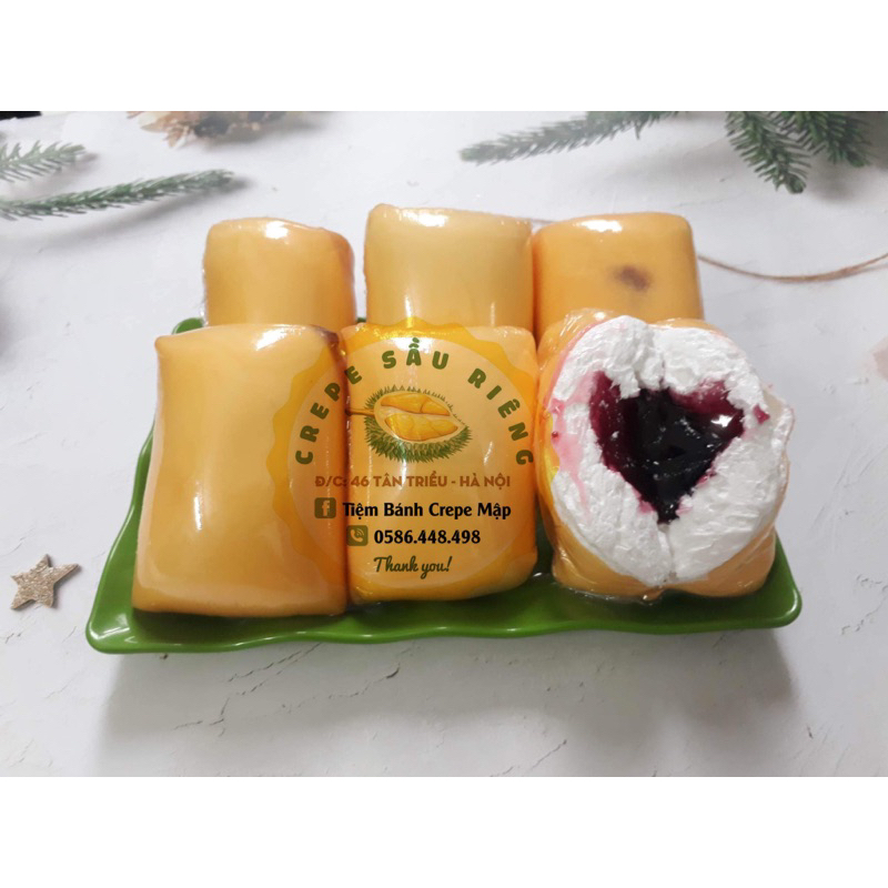 Bánh crepe việt quất - Bánh crep vị việt quất hộp 5 chiếc thơm ngon khó cưỡng