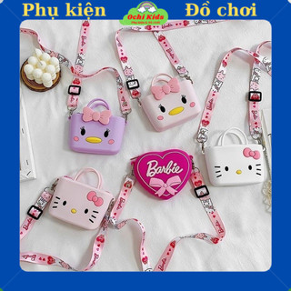 Túi xách đeo chéo, túi silicon hoạt hình, giỏ xách mini có dây đeo cho bé Ochi kids