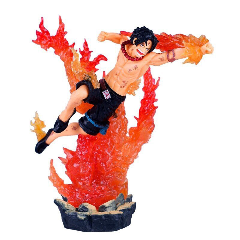 Mô hình One Piece Luffy Store ace băng râu trắng 2 đầu có đế cao 16cm, full box, figure nhân vật anime đảo hải tặc