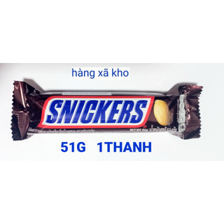 Socola Snickers thanh 51g ,đậu phộng hsd:9/2024