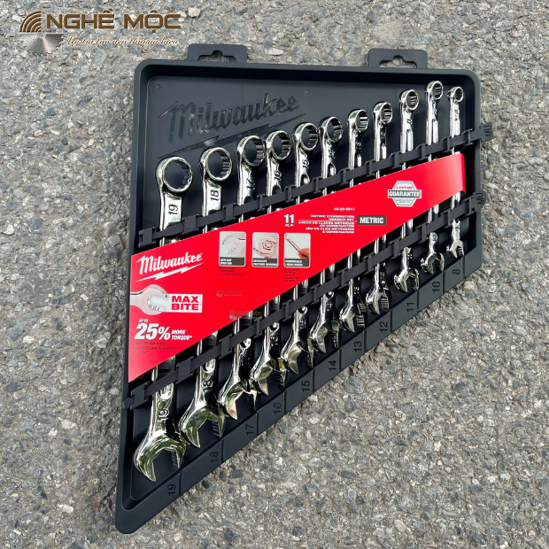 Bộ cờ lê Milwaukee 11 chi tiết 48-22-9511 chính hãng Nghề Mộc
