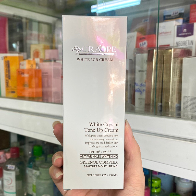 Kem Chống Nắng Craope White Crystal Toneup Cream Nâng Tông Da Trắng Sáng Bảo Vệ Da Đẹp Tự Nhiên SPF50+