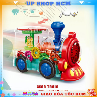 Đồ chơi Xe lửa chạy bằng pin trong suốt né vật cản có đèn và nhạc Xe đồ chơi cho bé trai và bé gái