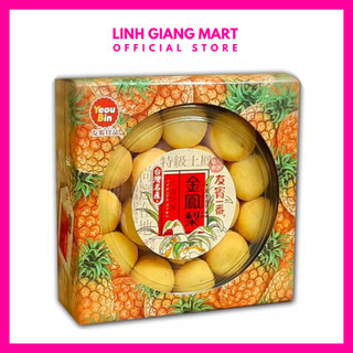 Yeou bin - taiwan mini pineapple cake - bánh dứa đài loan vị dứa, nho, khoai môn, xoài - hộp giấy 470g