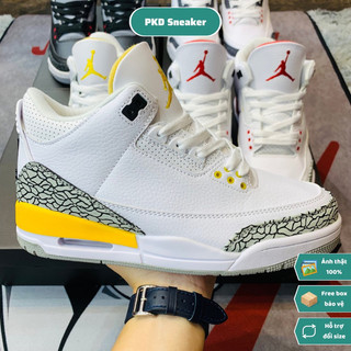 Giày thể thao sneaker jordan 3 laser orange da lộn hàng TC