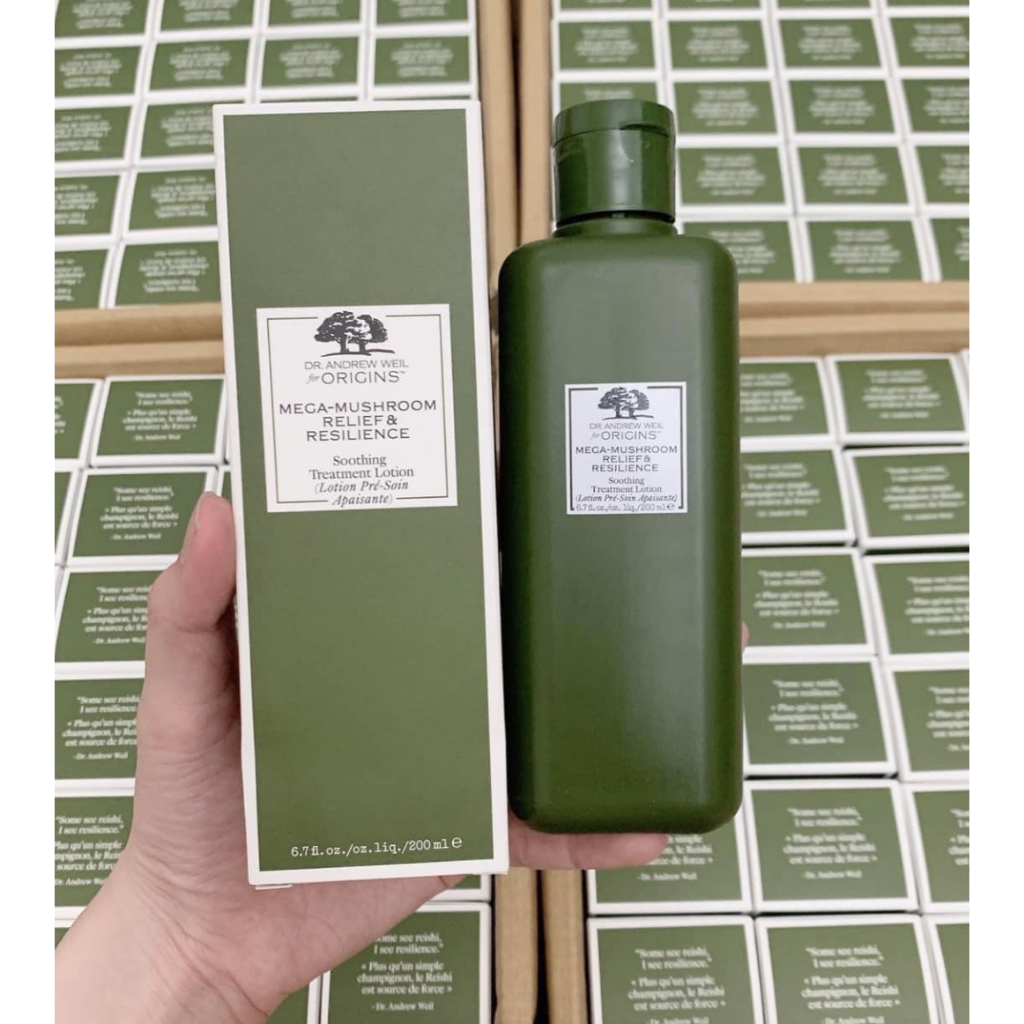 NƯỚC HOA HỒNG TONER NẤM ORIGINS MEGA-MUSHROOM SKIN RELIEF SOOTHING TREATMENT LOTION 200ml