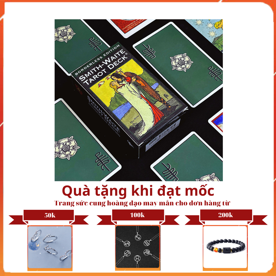 Bộ bài Smith Waite Tarot Deck Borderless Size Gốc