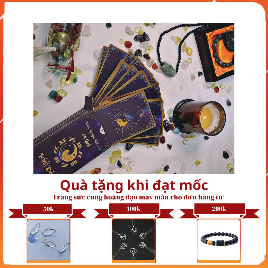 Chiêm Nghiệm Thiên Cơ - Kinh Dịch 64 Quẻ - TẶNG KÈM Set Ngọc 7 viên Chakra