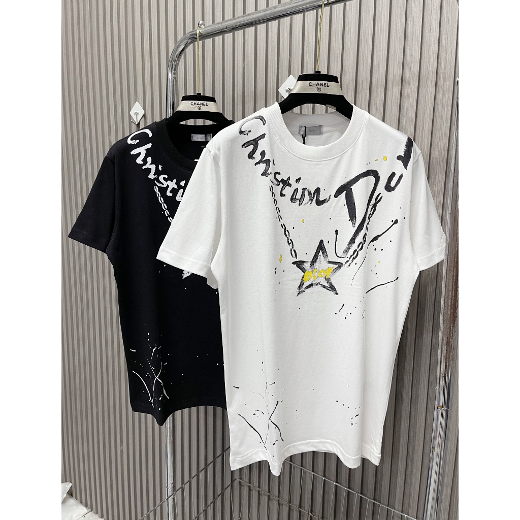 Áo Thun Tay Lỡ Dio Họa Tiết Xích Bản Siêu cấp Newww