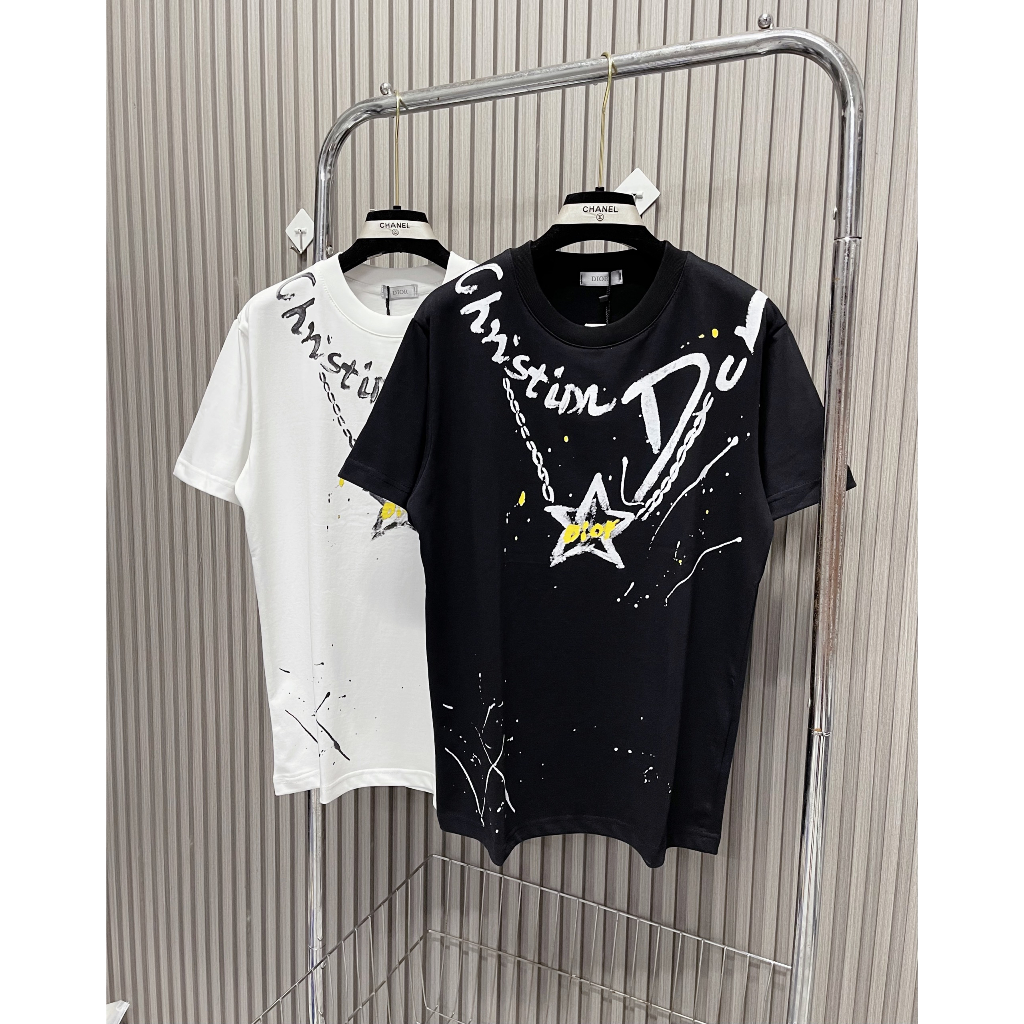 Áo Thun Tay Lỡ Dio Họa Tiết Xích Bản Siêu cấp Newww