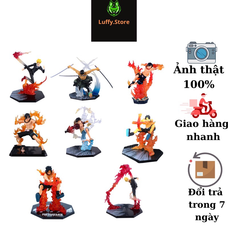 Mô hình one piece Luffy đấm gear 2 Fz dùng cú đấm lửa băng mũ rơm cao 17cm,figure nhân vật anime đảo hải tặc Luffy Store